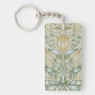 William Morris Lily and Pomegranate Flower Classic Key Ring