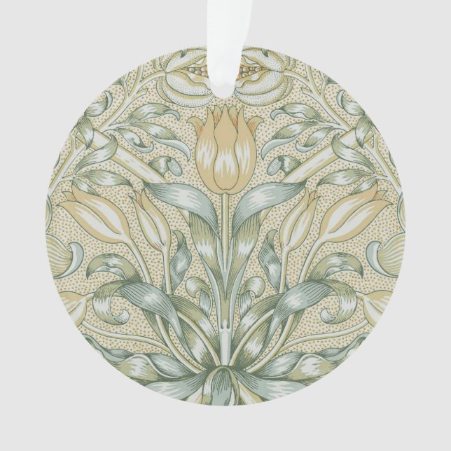 William Morris Lily and Pomegranate Flower Classic Ornament (Front)