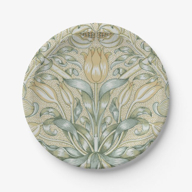 William Morris Lily and Pomegranate Flower Classic Paper Plate (Front)