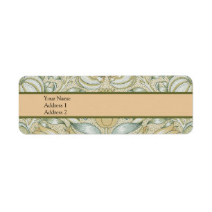 William Morris Lily and Pomegranate Flower Classic Return Address Label