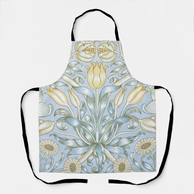 William Morris Lily and Pomegranate Flower Pattern Apron (Front)