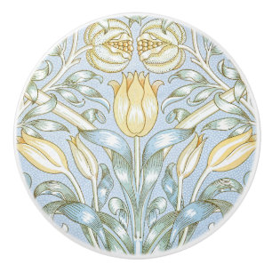 William Morris Lily and Pomegranate Flower Pattern Ceramic Knob
