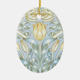 William Morris Lily and Pomegranate Flower Pattern Ceramic Ornament