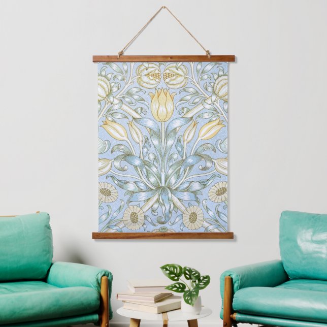 William Morris Lily and Pomegranate Flower Pattern Hanging Tapestry (Living Room)