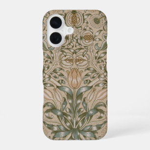 William Morris Lily and Pomegranate Flower Pattern iPhone 16 Case
