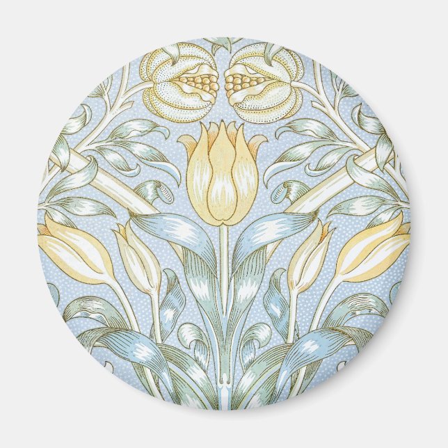 William Morris Lily and Pomegranate Flower Pattern Magnet (Front)
