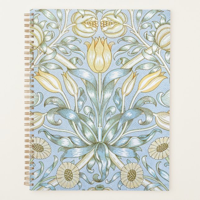 William Morris Lily and Pomegranate Flower Pattern Planner (Front)