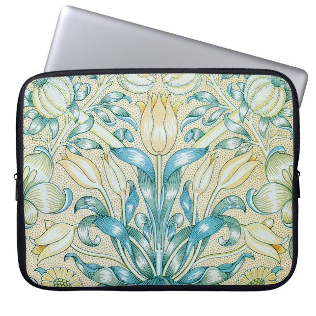 William Morris Lily and Pomegranate Pattern Laptop Sleeve (Front)