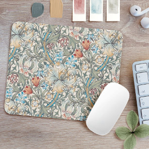 William Morris Lily Art Nouveau Floral Mouse Pad