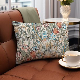 William Morris Lily Art Nouveau Floral Pattern Acc Decorative Cushion