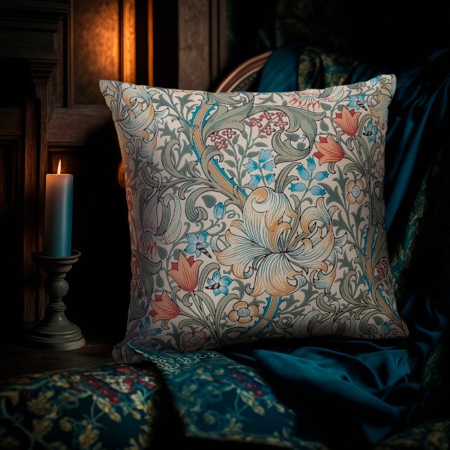 William Morris Lily Art Nouveau Floral Pattern Thr Cushion (Creator Uploaded)