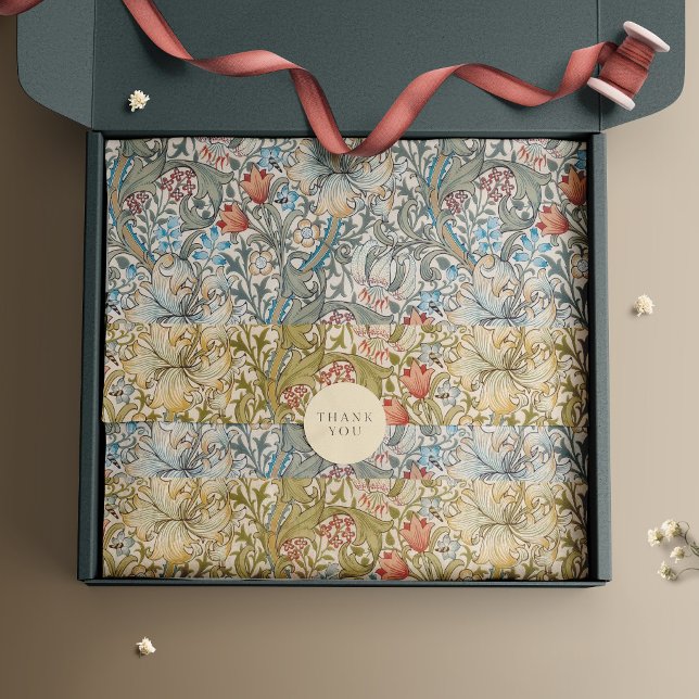 William Morris Lily Art Nouveau Floral Wrapping Paper Sheet (Creator Uploaded)