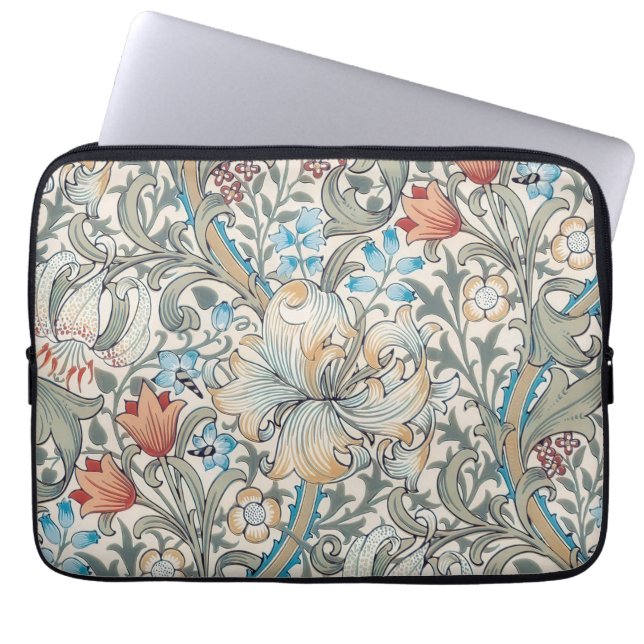 William Morris Lily Laptop Sleeve (Front)
