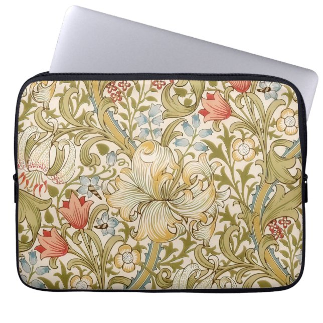 William Morris Lily Laptop Sleeve (Front)