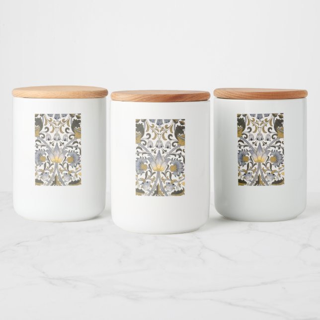 William Morris Lodden floral flower Food Label (Bottles)