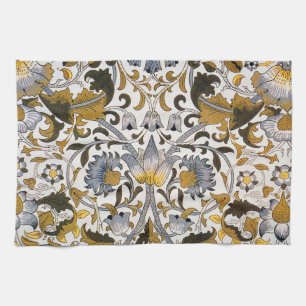 William Morris Lodden floral flower Tea Towel