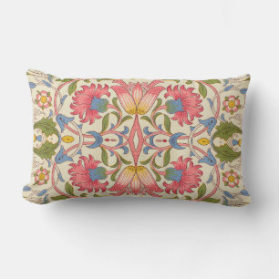 William Morris Lodden floral flower wallpaper  Lumbar Cushion