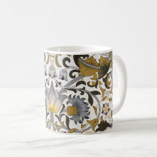 William Morris Lodden Floral Pattern: Blue Gold Coffee Mug
