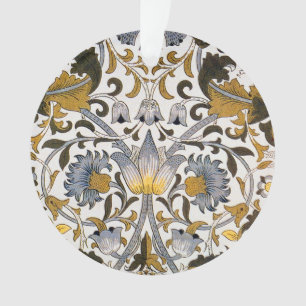 William Morris Lodden Floral Pattern: Blue Gold Ornament
