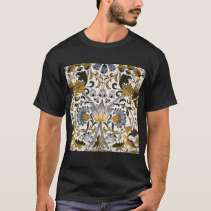 William Morris Lodden Floral Pattern: Blue Gold T-Shirt