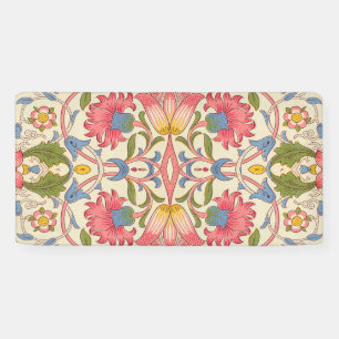William Morris Lodden Floral Pattern Pastel Banner