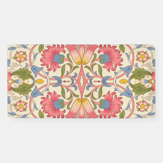 William Morris Lodden Floral Pattern Pastel  Banner (Horizontal)