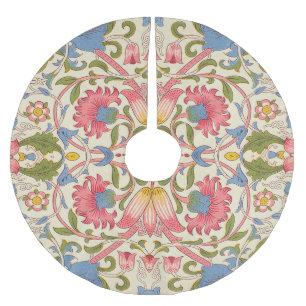 William Morris Lodden Floral Pattern Pastel Brushed Polyester Tree Skirt
