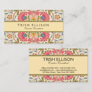 William Morris Lodden Floral Pattern Pastel Business Card