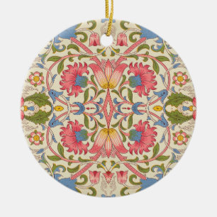 William Morris Lodden Floral Pattern Pastel Ceramic Ornament