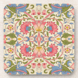 William Morris Lodden Floral Pattern Pastel  Coaster