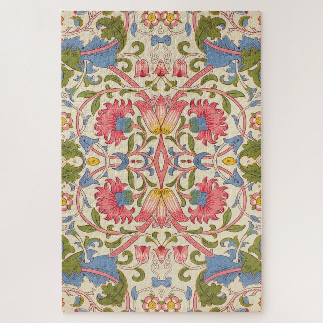 William Morris Lodden Floral Pattern Pastel  Jigsaw Puzzle (Vertical)