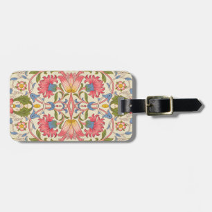 William Morris Lodden Floral Pattern Pastel  Luggage Tag