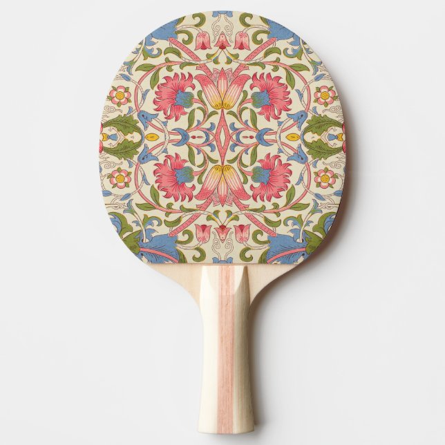 William Morris Lodden Floral Pattern Pastel  Ping Pong Paddle (Front)