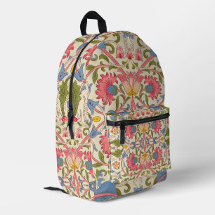 William Morris Lodden Floral Pattern Pastel Printed Backpack