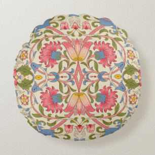 William Morris Lodden Floral Pattern Pastel Round Cushion