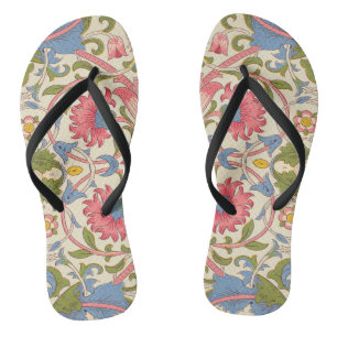 William Morris Lodden Floral Pattern Pastel Thongs