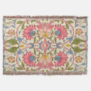 William Morris Lodden Floral Pattern Pastel Throw Blanket