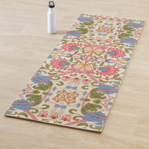 William Morris Lodden Floral Pattern Pastel Yoga Mat