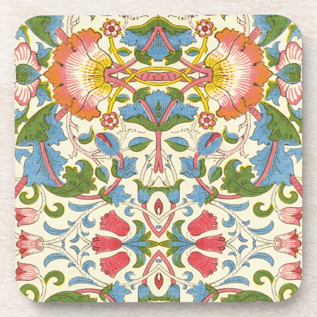 William Morris Loddon Blossom Floral Patterns Coaster (Front)