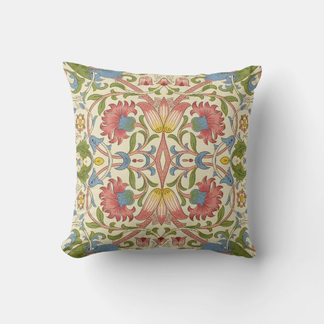 William Morris Loddon Blossom Floral Patterns Cushion (Front)