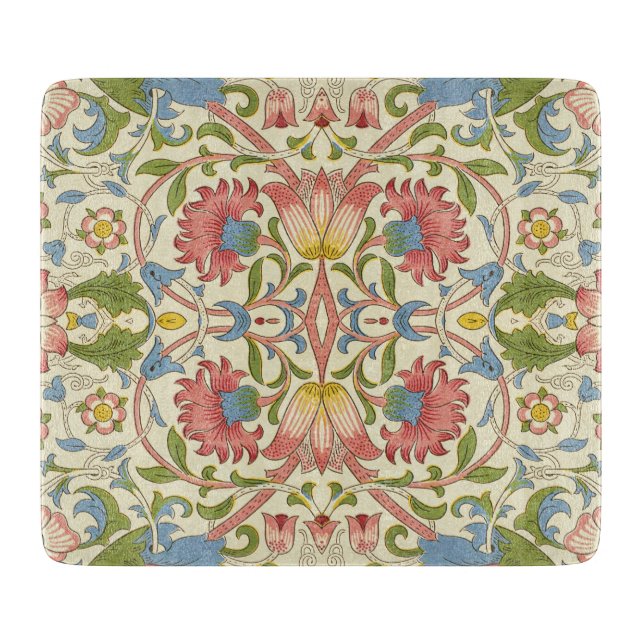 William Morris Loddon Blossom Floral Patterns Cutting Board (Front)