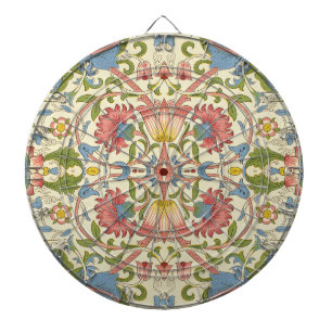 William Morris Loddon Blossom Floral Patterns Dartboard