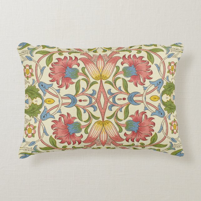 William Morris Loddon Blossom Floral Patterns Decorative Cushion (Front)