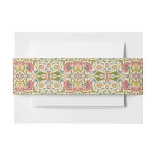 William Morris Loddon Blossom Floral Patterns Invitation Belly Band