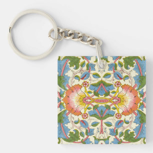 William Morris Loddon Blossom Floral Patterns Key Ring