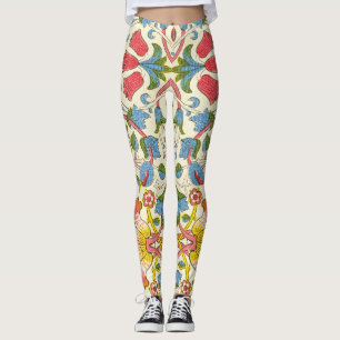 William Morris Loddon Blossom Floral Patterns Leggings