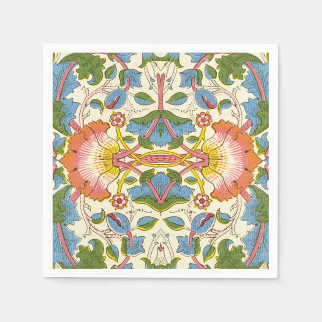 William Morris Loddon Blossom Floral Patterns Napkin (Front)