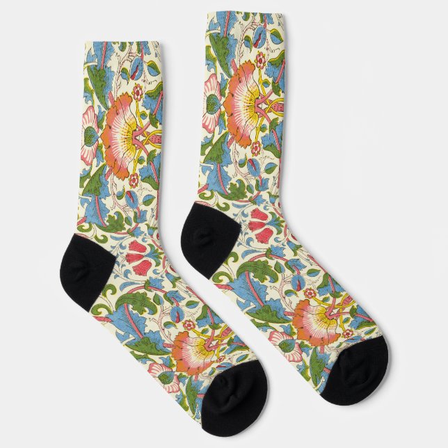 William Morris Loddon Blossom Floral Patterns Socks (Right)