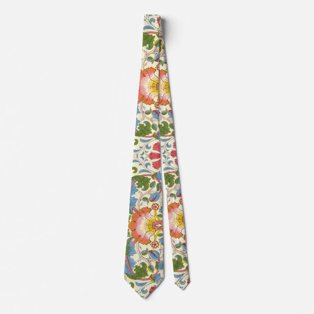 William Morris Loddon Blossom Floral Patterns Tie (Front)