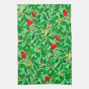 William Morris Lychee Tree Pattern, Light Green Tea Towel